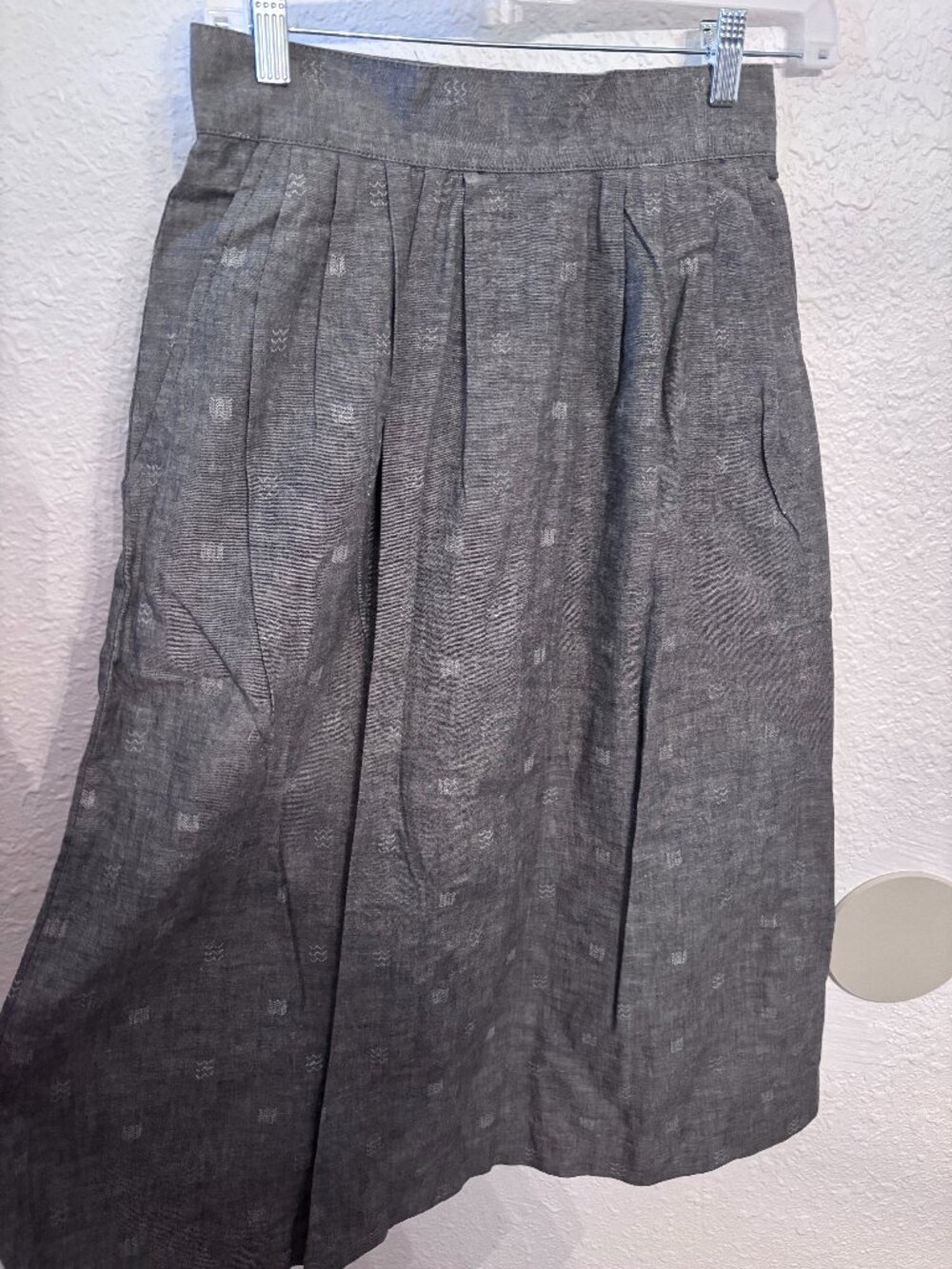 Norton & Company Vintage Gray Midi Skirt 10 Lagenlook Boho